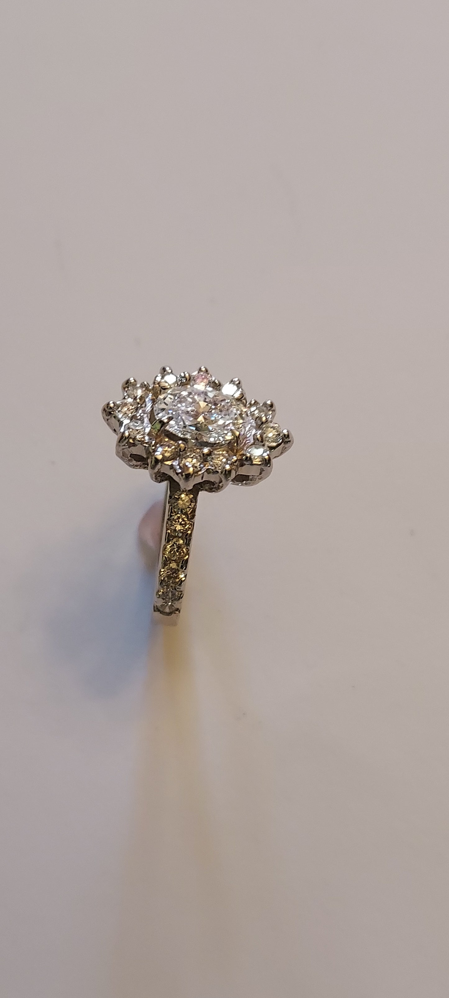 Oval diamond engagement ring