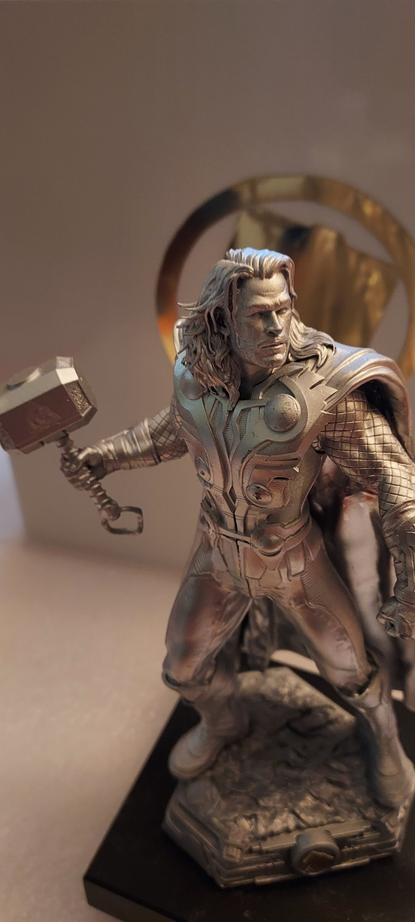 Thor silver figure desk set