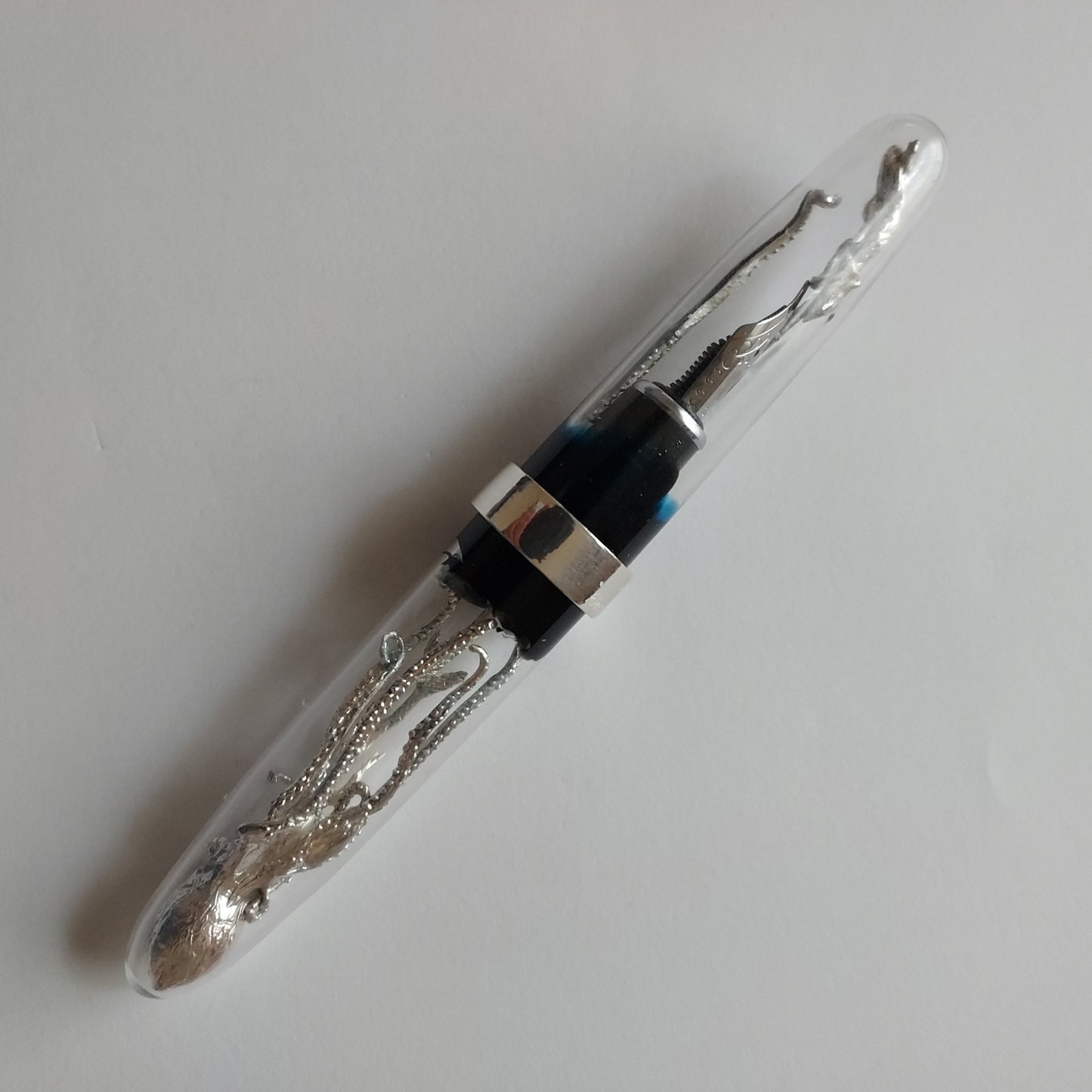 Mermaid pen - Silver Fountain Pen