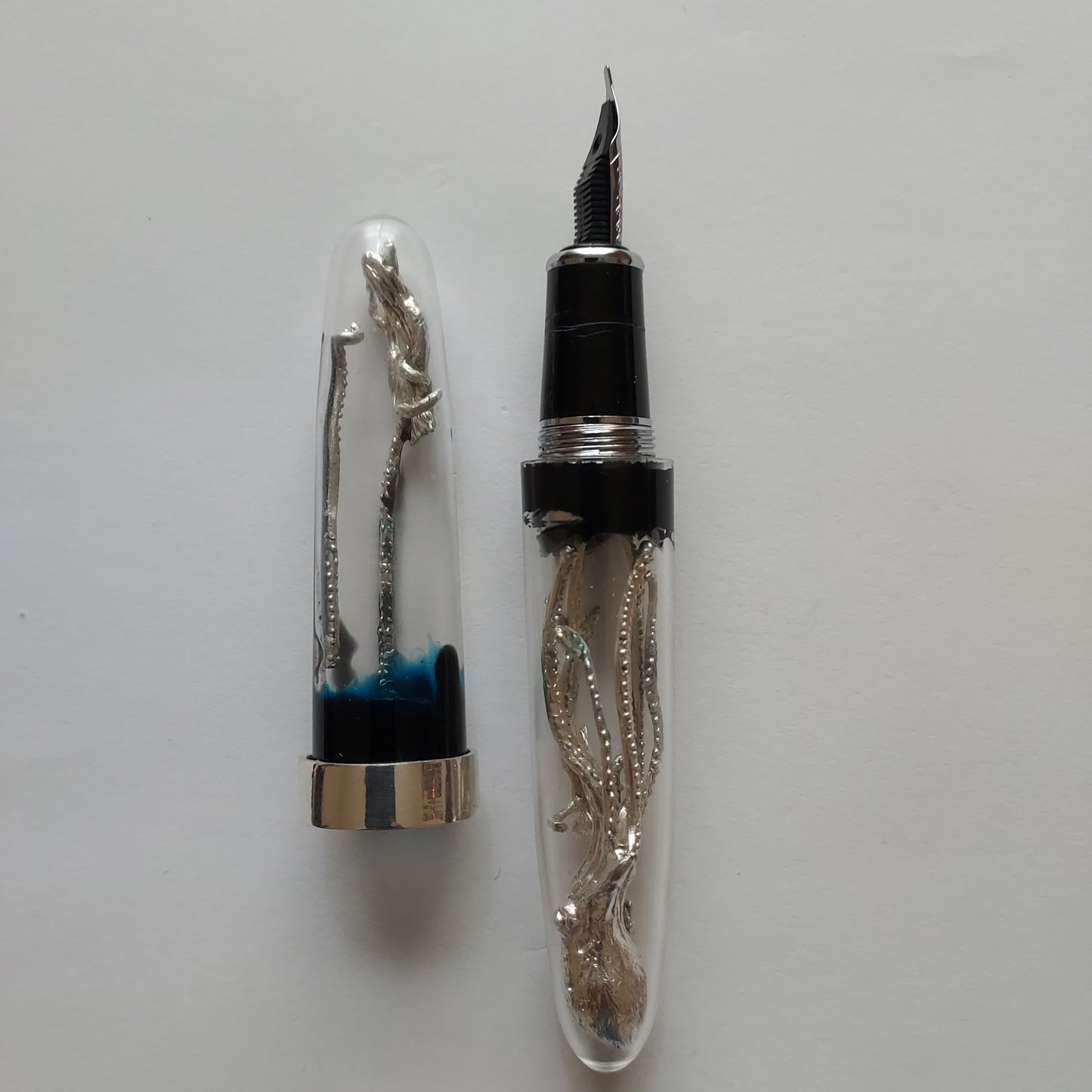 Mermaid pen - Silver Fountain Pen