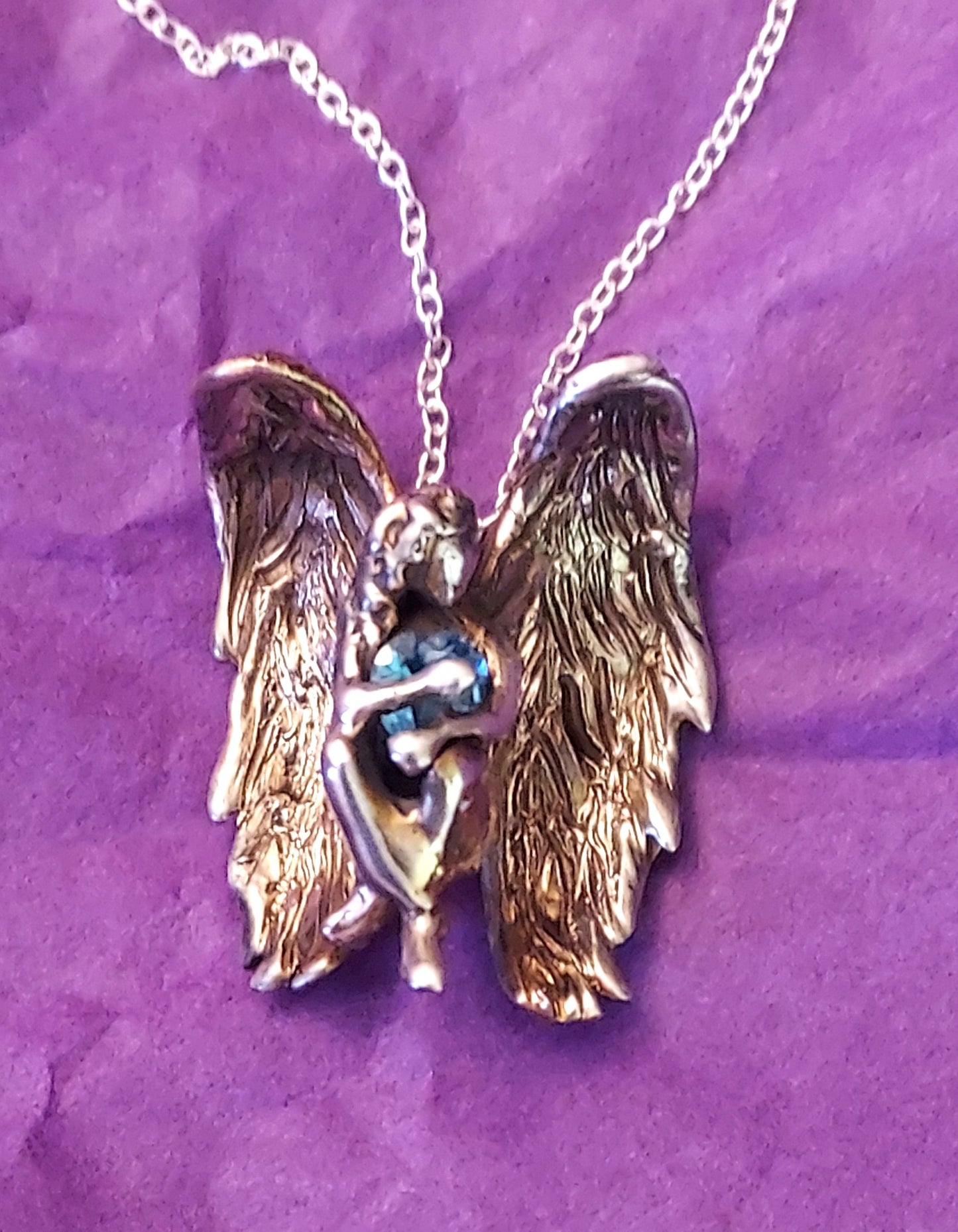 Sterling Silver - large angel Pendant