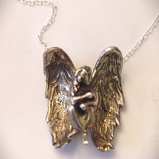 Sterling Silver - large angel Pendant
